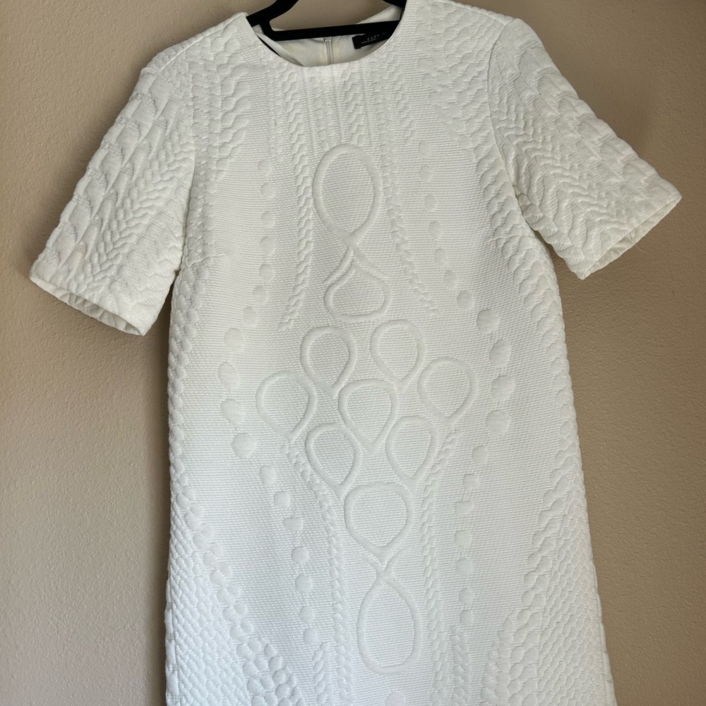 Zara box dress in white
